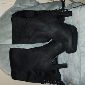 Torrid, platform knee boot, black, size 10